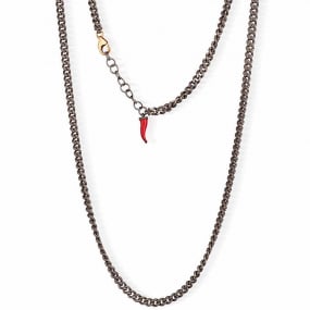Collier Gourmette Mano J en Titane et Or