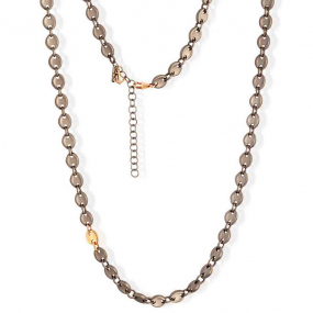 Collier Grain de Caf Mano J en Titane et Or