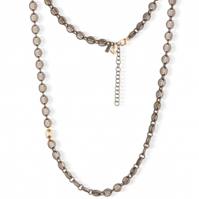 Collier Grain de Caf� Mano J en Titane et Or