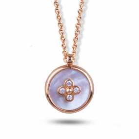 Collier Nacre Blanche et diamants