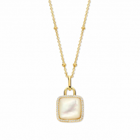 Collier - pendentif en argent - plaqu or - Naiomy