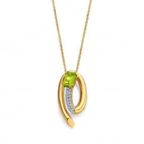 Collier Pridot et diamants