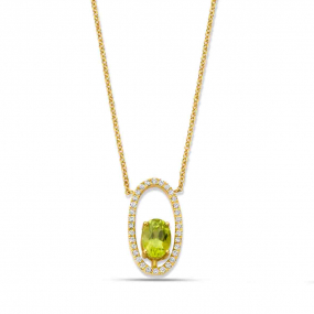 Collier Pridot et diamants