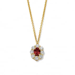 Collier Rubis et diamant