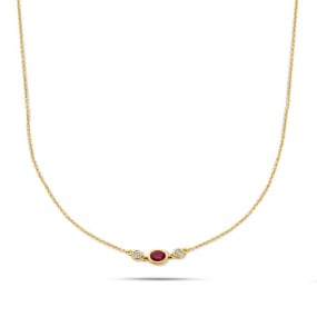 Collier Rubis et diamant