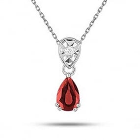 Collier Rubis et diamant
