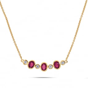 Collier Rubis et diamant