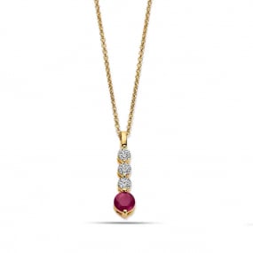 Collier Rubis et diamant