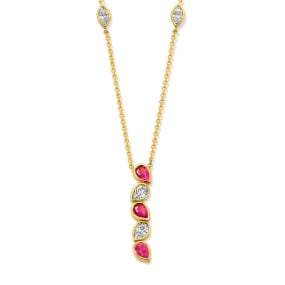 Collier Rubis et diamant