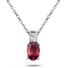 Collier Rubis et diamants
