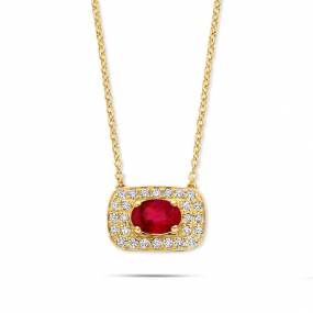 Collier Rubis et diamants