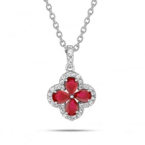 Collier Rubis et diamants