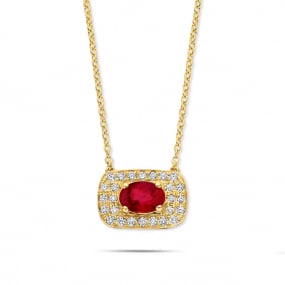 Collier Rubis et diamants