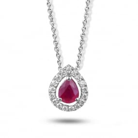 Collier Rubis et diamants