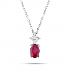 Collier Rubis et Zirconium