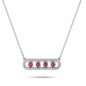 Collier Rubis et Zirconium