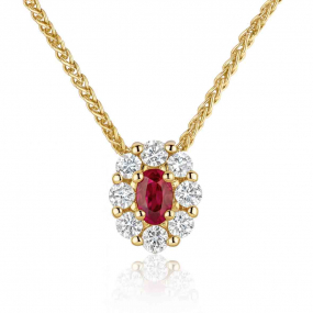 Collier rubis serti de diamants