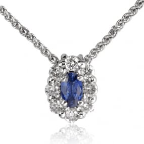 Collier Saphir 0.23 ct serti de diamants similaire