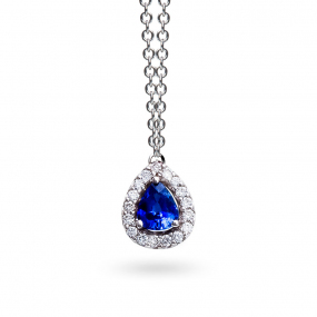 Collier One More saphir bleu et diamants
