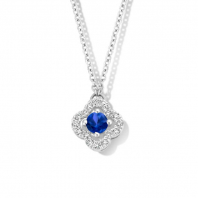 Collier Saphir Bleu et diamants One More