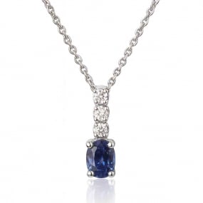 Collier saphir et diamants