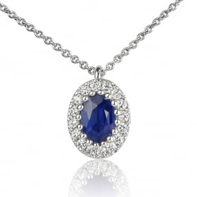 Collier saphir et diamants