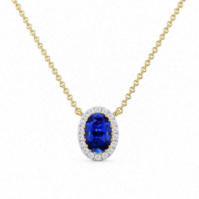 Collier Saphir et Diamants de laboratoire
