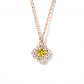 Collier Saphir jaune diamant 0.11 ct One More Salina 062387JA
