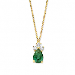 Collier Saphir Teal et Diamants