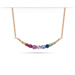 Collier Saphirs Muliticolores
