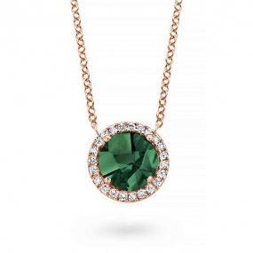 Collier tourmaline verte et diamants One