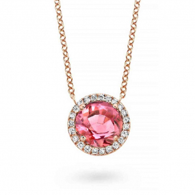 Collier Tourmaline diamant 0.09 ct One More Etna 050510RA
