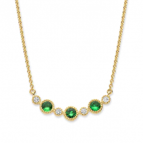 Collier Tsavorite et Diamants