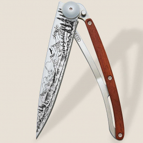 Couteau de Poche Deejo Bois Corail / Montagne - 37 gr - Larisa - 1CB000080