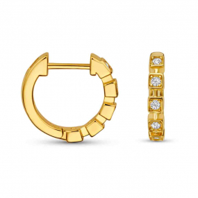 Créoles argent plaqué or jaune et Oxydes en complément