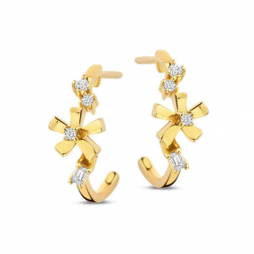 Croles argent - plaqu or jaune  - Naiomy