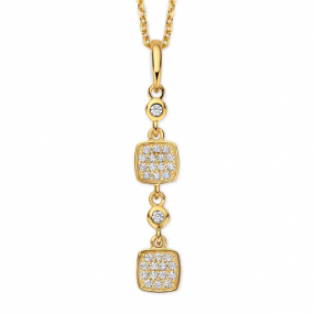 Collier en argent plaqu� or jaune- similaire