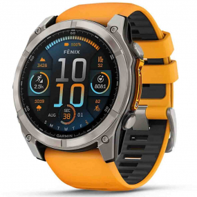 Garmin Fenix 8  51 mm, AMOLED  Sapphire, Titanium - silicone orange/graphite