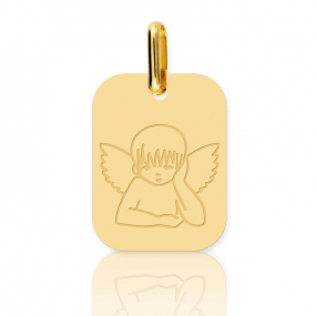 Mdaille Ange Or Blanc  Tha - XR1519