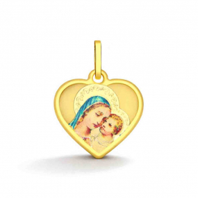 M�daille Madonne et enfant coeur similaire
