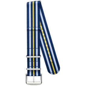 Bracelet tissu bleu et jaune 22mm similaire