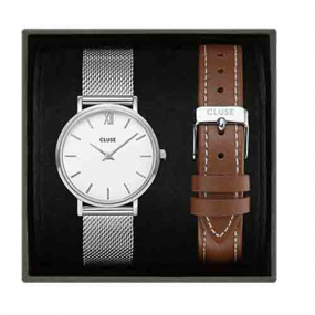 Coffret Minuit Watch & Brown Leather