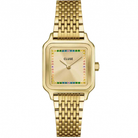 Montre Cluse Gracieuse Petite Watch Steel - Rainbow stones - Gold Colour 