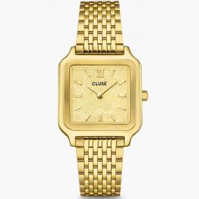 Montre Cluse Gracieuse Watch Steel - Lace Textured - Gold Colour 