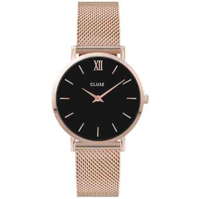 Promotion Cluse - Minuit Mesh Rose Gold/Black - 33 mm - CW0101203003