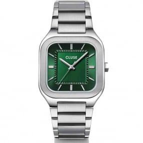 Montre Cluse Quadrus Steel, Green, Silver Colour 