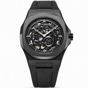 Montre D1 Milano Jet Black Skeleton Watch