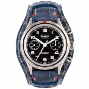 Montre Hanhart 417 ES - 42 mm Steve Mc. Croco bleu