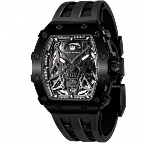 Montre Tsar Bomba - Elemental Series - Auto - Carbone -Noir
