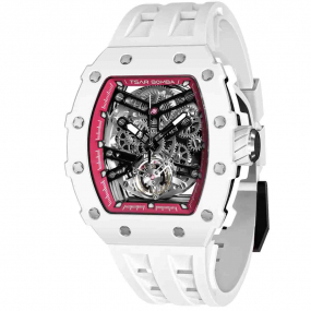 Montre Tsar Bomba - Elemental Series - Blanc & Rouge - Bioc�ramique Automatic Watch